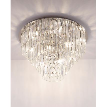 MAXLIGHT C0137 - Ceiling light MONACO 15xG9/40W/230V d. 60 cm shiny chrome