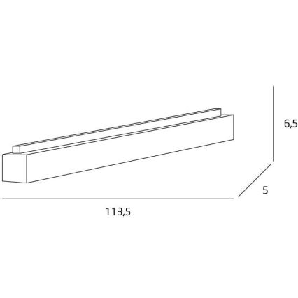 MAXLIGHT C0175 - LED Ceiling light LINEAR LED/36W/230V 113,5 cm black