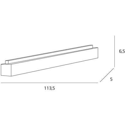 MAXLIGHT C0175D - LED Dimmable ceiling light LINEAR LED/36W/230V 113,5 cm black