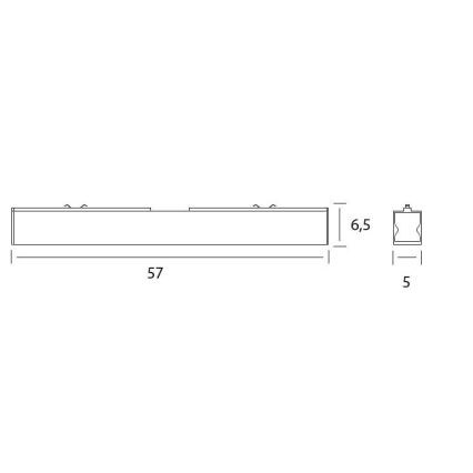 MAXLIGHT C0190 - LED Ceiling light LINEAR LED/18W/230V 57 cm black
