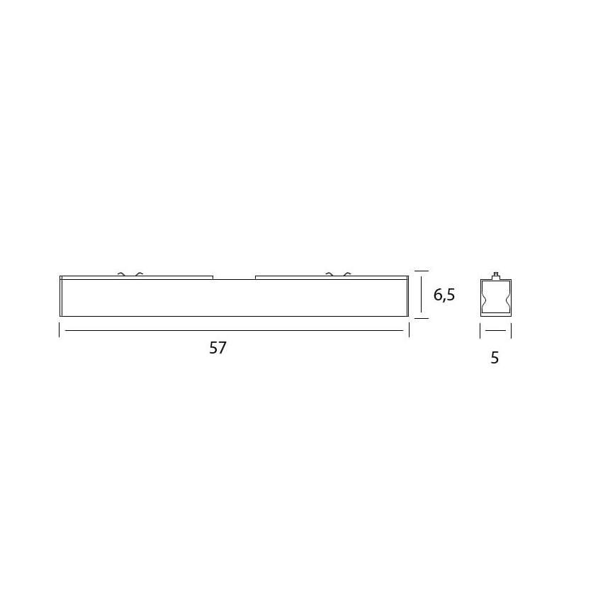 MAXLIGHT C0190 - LED Ceiling light LINEAR LED/18W/230V 57 cm black