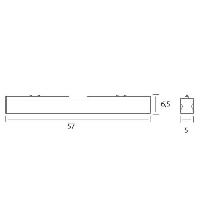 MAXLIGHT C0190D - LED Dimmable ceiling light LINEAR LED/18W/230V 57 cm black