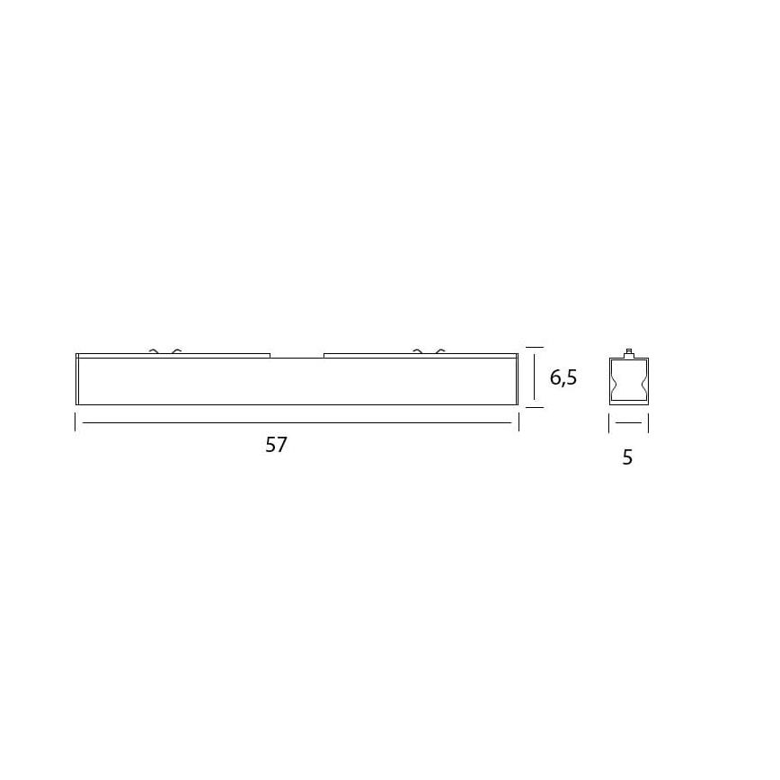 MAXLIGHT C0190D - LED Dimmable ceiling light LINEAR LED/18W/230V 57 cm black