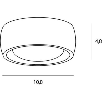 MAXLIGHT C0204 - LED Bathroom ceiling light KODAK LED/8W/230V d. 10,8 cm IP44 black