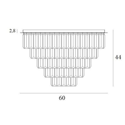 MAXLIGHT C0206 - Ceiling light MONACO 15xG9/40W/230V d. 60 cm gold