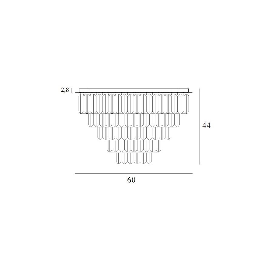 MAXLIGHT C0206 - Ceiling light MONACO 15xG9/40W/230V d. 60 cm gold