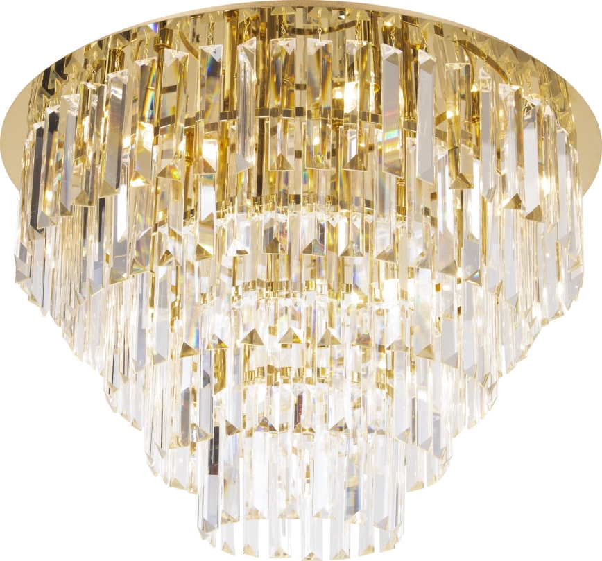 MAXLIGHT C0224 - Ceiling light MONACO 16xG9/40W/230V d. 80 cm gold