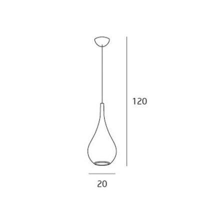 MAXLIGHT P0233 - Chandelier on a string DROP 1xE27/40W/230V d. 20 cm black