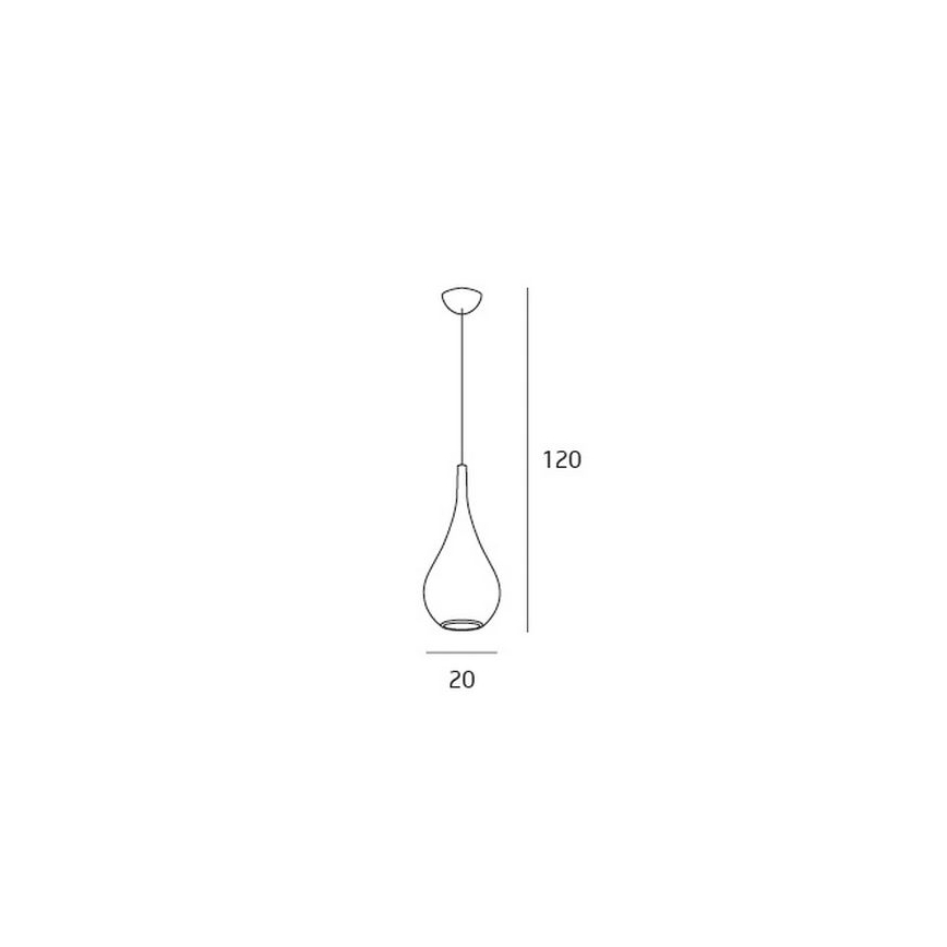 MAXLIGHT P0233 - Chandelier on a string DROP 1xE27/40W/230V d. 20 cm black