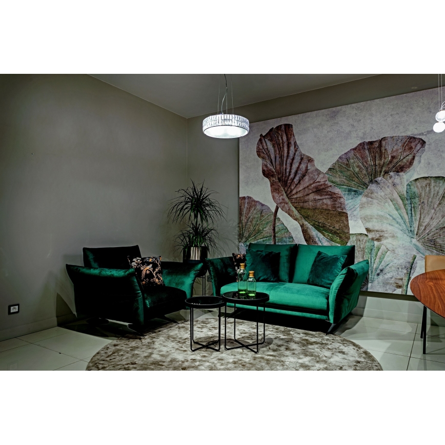MAXLIGHT P0236 - Chandelier on a string DIAMANTE 5xG9/42W/230V d. 38 cm shiny chrome