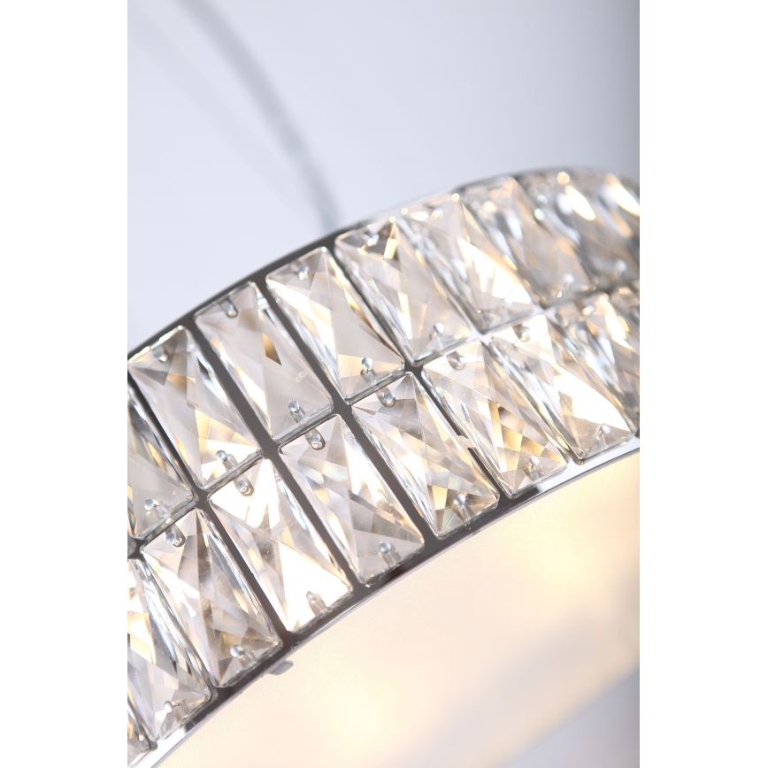 MAXLIGHT P0238 - Chandelier on a string DIAMANTE 6xG9/42W/230V d. 46 cm shiny chrome