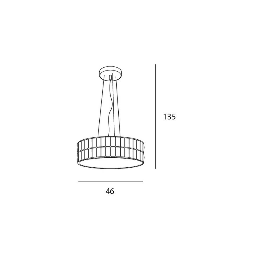 MAXLIGHT P0238 - Chandelier on a string DIAMANTE 6xG9/42W/230V d. 46 cm shiny chrome