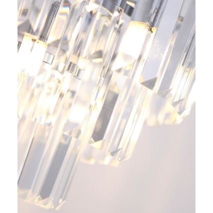 MAXLIGHT P0259 - Chandelier on a string MONACO 9xG9/40W/230V d. 42 cm shiny chrome