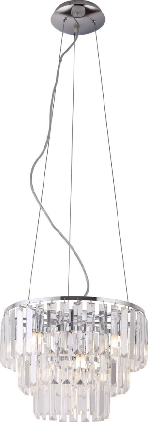 MAXLIGHT P0259 - Chandelier on a string MONACO 9xG9/40W/230V d. 42 cm shiny chrome