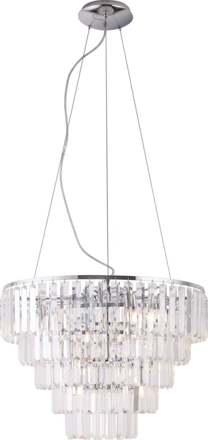 MAXLIGHT P0260 - Chandelier on a string MONACO 15xG9/40W/230V d. 60 cm shiny chrome