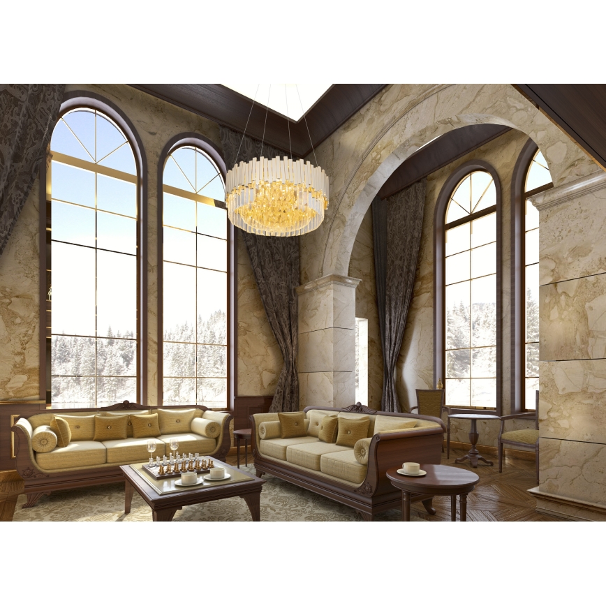 MAXLIGHT P0368 - Chandelier on a string TREND 8xE14/40W/230V d. 45 cm gold