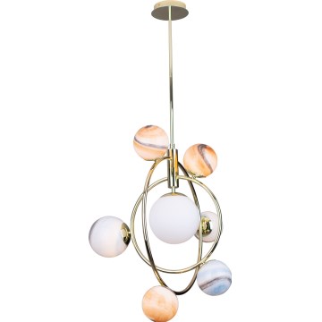 MAXLIGHT P0378 - Chandelier on a pole COSMOS 7xG9/40W/230V gold