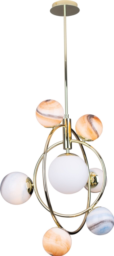 MAXLIGHT P0378 - Chandelier on a pole COSMOS 7xG9/40W/230V gold