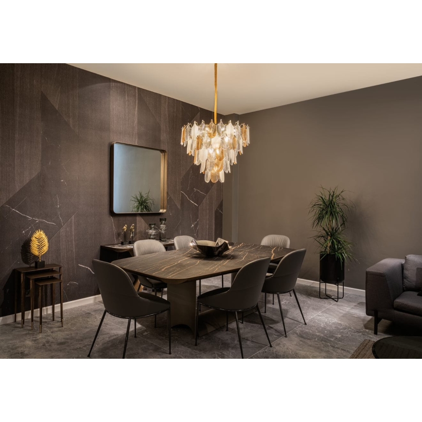 MAXLIGHT P0418 - Chandelier on a chain ARWENA 15xE14/40W/230V d. 80 cm gold