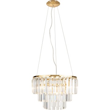MAXLIGHT P0423 - Chandelier on a string MONACO 9xG9/40W/230V d. 42 cm gold