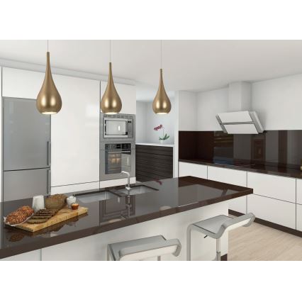 MAXLIGHT P0436 - Chandelier on a string DROP 1xE27/40W/230V d. 20 cm gold