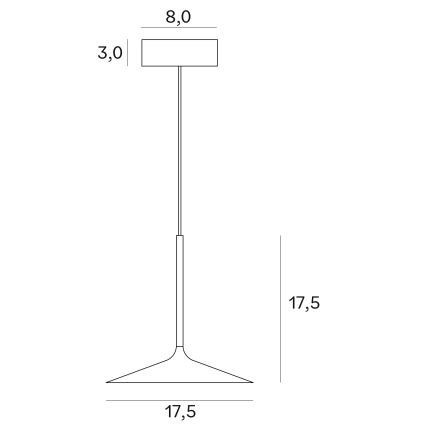 MAXLIGHT P0456 - LED Chandelier on a string HANA LED/6W/230V d. 17,5 cm black