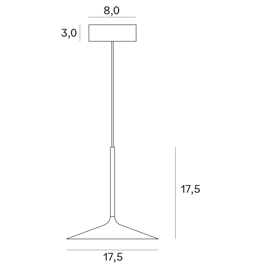 MAXLIGHT P0456 - LED Chandelier on a string HANA LED/6W/230V d. 17,5 cm black