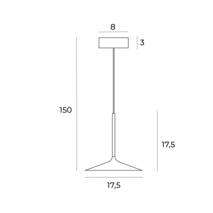 MAXLIGHT P0460 - LED Chandelier on a string HANA LED/6W/230V d. 17,5 cm gold