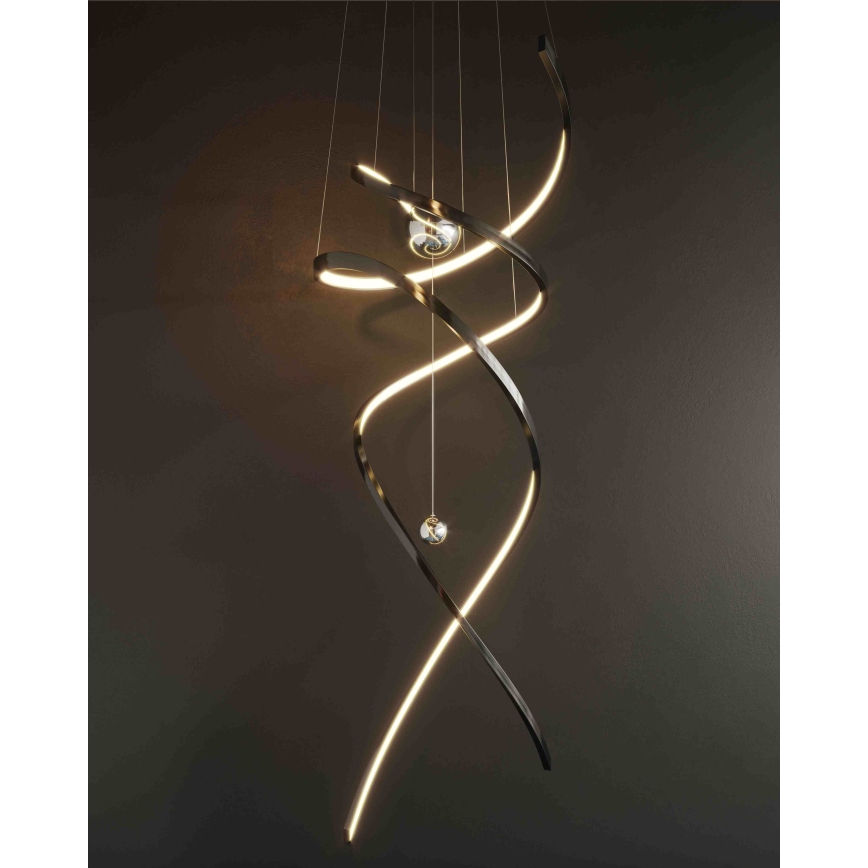 MAXLIGHT P0500D - LED Dimmable chandelier on a string RITZ LED/100W/230V d. 60 cm CRI 90 black