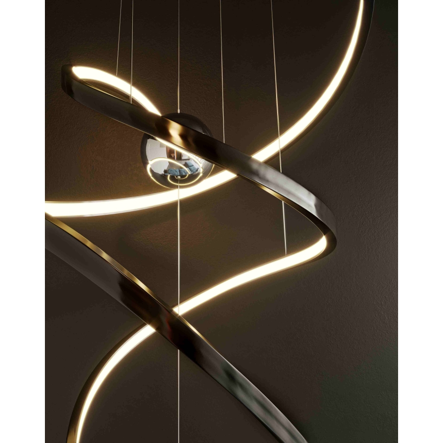 MAXLIGHT P0500D - LED Dimmable chandelier on a string RITZ LED/100W/230V d. 60 cm CRI 90 black