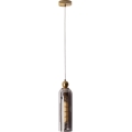 MAXLIGHT P0511 - Chandelier on a string CAMPANILA 1xE27/40W/230V d. 10 cm brass/grey