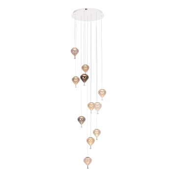 MAXLIGHT P0526D - LED Dimmable chandelier on a string PALLONCINI 11xLED/6W/230V d. 45 cm clear/beige/smoky