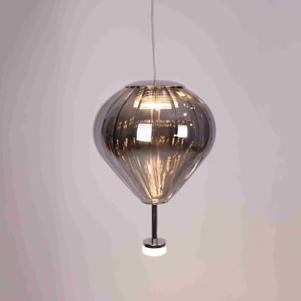 MAXLIGHT P0526D - LED Dimmable chandelier on a string PALLONCINI 11xLED/6W/230V d. 45 cm clear/beige/smoky