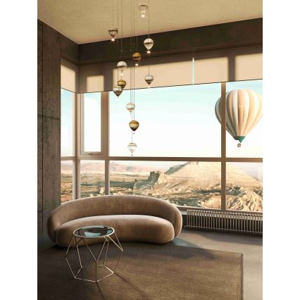 MAXLIGHT P0527 - LED Chandelier on a string PALLONCINI 2xLED/3W/230V d. 12 cm clear