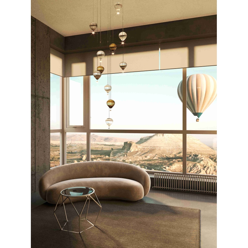 MAXLIGHT P0527 - LED Chandelier on a string PALLONCINI 2xLED/3W/230V d. 12 cm clear