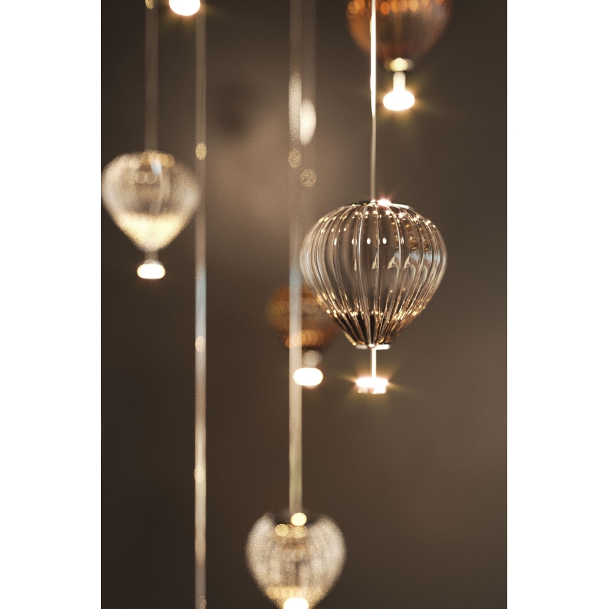 MAXLIGHT P0527 - LED Chandelier on a string PALLONCINI 2xLED/3W/230V d. 12 cm clear