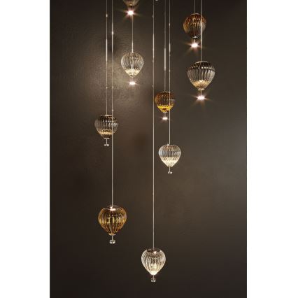 MAXLIGHT P0527 - LED Chandelier on a string PALLONCINI 2xLED/3W/230V d. 12 cm clear