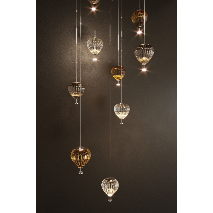 MAXLIGHT P0527 - LED Chandelier on a string PALLONCINI 2xLED/3W/230V d. 12 cm clear