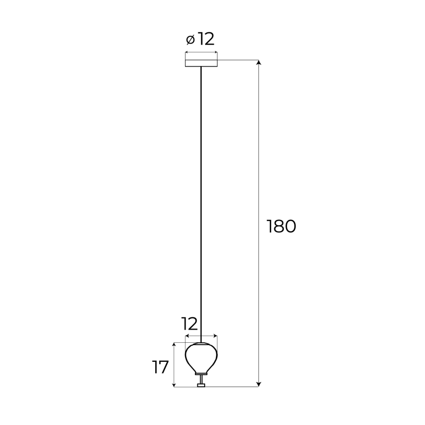 MAXLIGHT P0527 - LED Chandelier on a string PALLONCINI 2xLED/3W/230V d. 12 cm clear