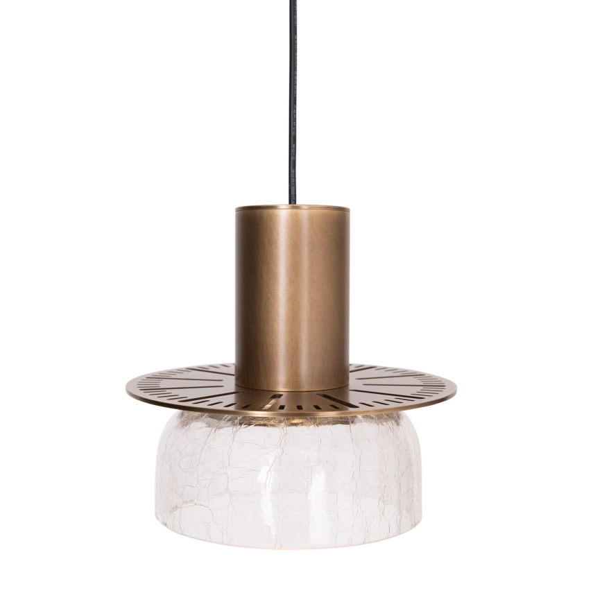 MAXLIGHT P0530 - LED Chandelier on a string SIGNATURE LED/8W/230V d. 15 cm brass/clear