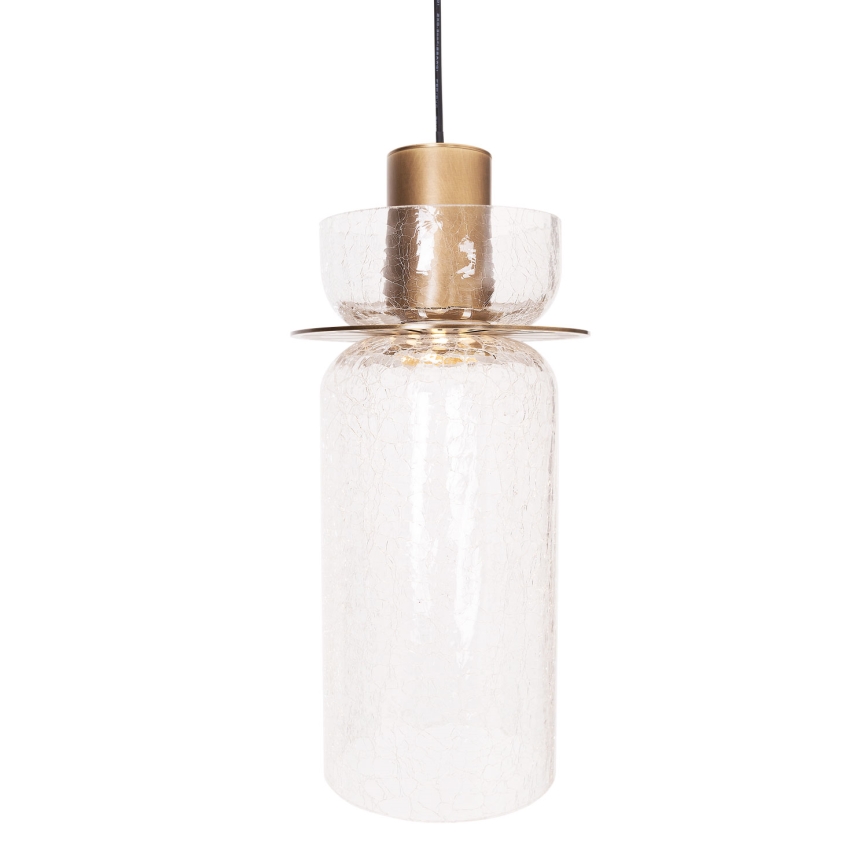 MAXLIGHT P0531 - LED Chandelier on a string SIGNATURE LED/8W/230V d. 15 cm brass/clear