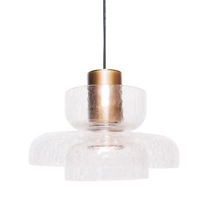 MAXLIGHT P0532 - LED Chandelier on a string SIGNATURE LED/8W/230V d. 22 cm brass/clear