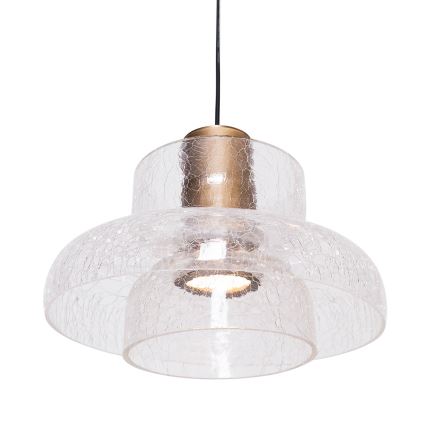 MAXLIGHT P0532 - LED Chandelier on a string SIGNATURE LED/8W/230V d. 22 cm brass/clear