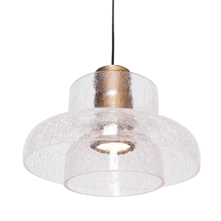 MAXLIGHT P0532 - LED Chandelier on a string SIGNATURE LED/8W/230V d. 22 cm brass/clear