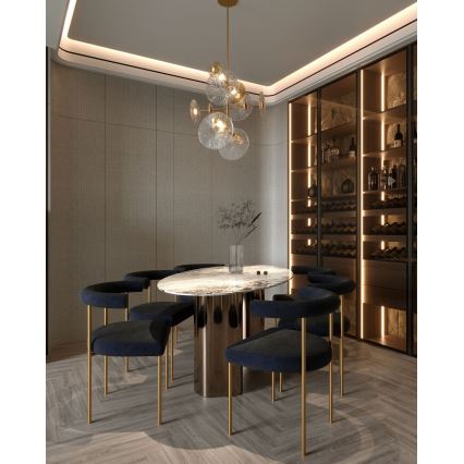 MAXLIGHT P0541 - LED Chandelier on a pole ALLURE 14xLED/5W/230V d. 60 cm gold