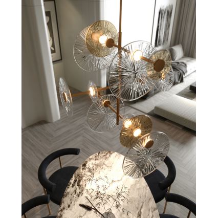 MAXLIGHT P0541 - LED Chandelier on a pole ALLURE 14xLED/5W/230V d. 60 cm gold