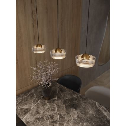 MAXLIGHT P0542 - LED Chandelier on a string LIPARI LED/6W/230V d. 16 cm clear