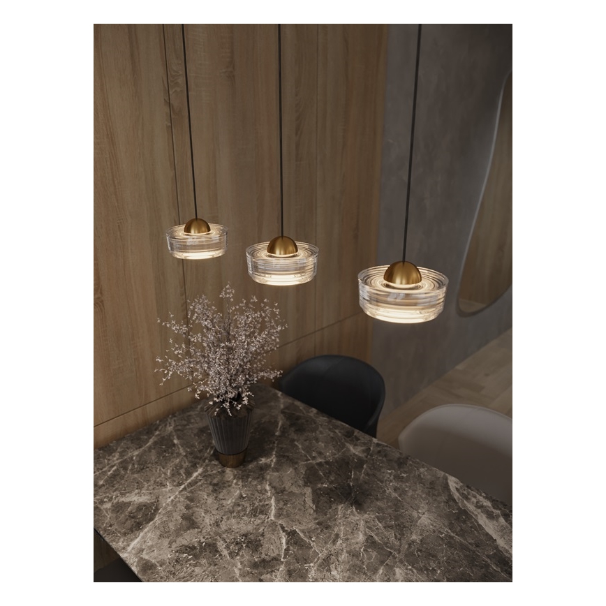MAXLIGHT P0542 - LED Chandelier on a string LIPARI LED/6W/230V d. 16 cm clear