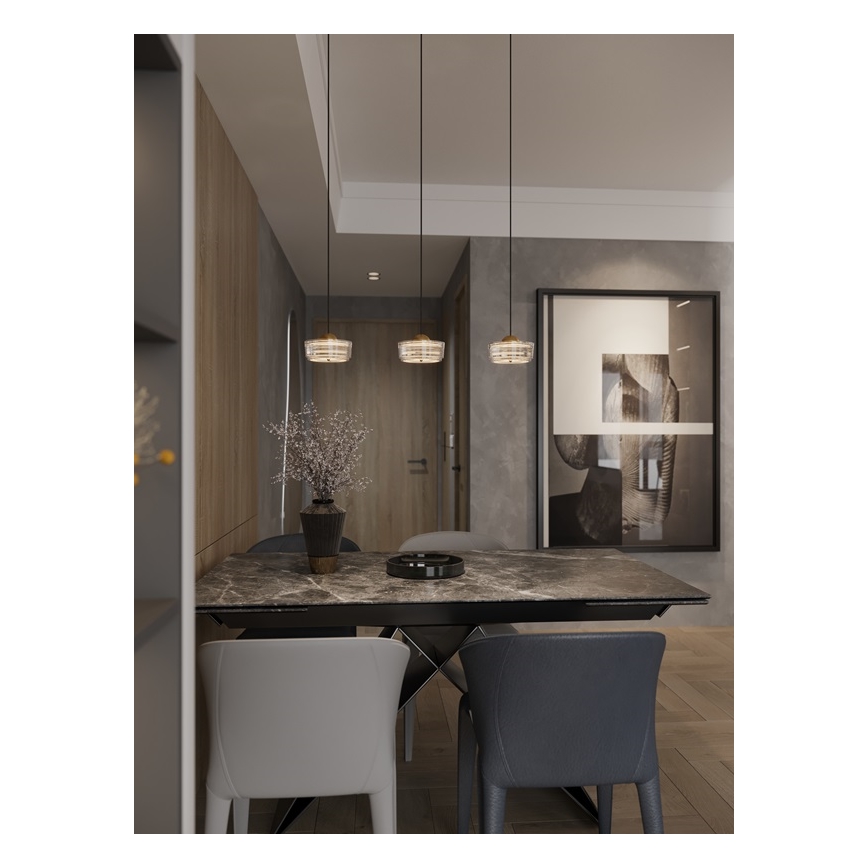 MAXLIGHT P0542 - LED Chandelier on a string LIPARI LED/6W/230V d. 16 cm clear