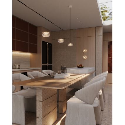 MAXLIGHT P0542 - LED Chandelier on a string LIPARI LED/6W/230V d. 16 cm clear